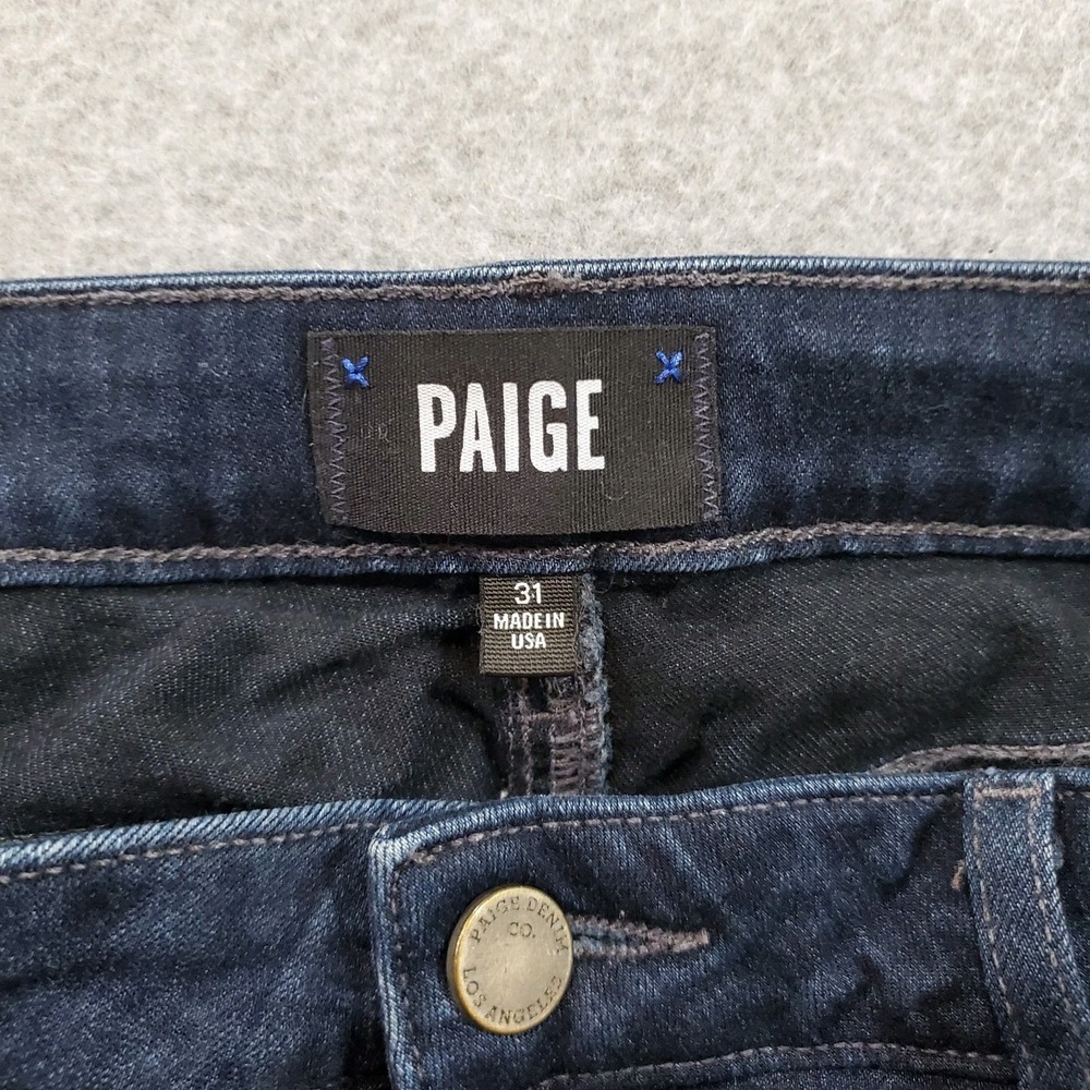 Paige Jeans Womens 31 Blue Denim High Rise Manhattan Bootcut - Picture 9 of 11